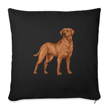Fuchsroter Labrador Retriever Fox Red Labrador - Sofa pillowcase 17,3'' x 17,3'' (45 x 45 cm) - black - Front