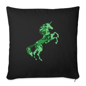 Unicorn Camouflage Symbol T-Shirt Magical Unicorn - Sofa pillowcase 17,3'' x 17,3'' (45 x 45 cm) - black - Front