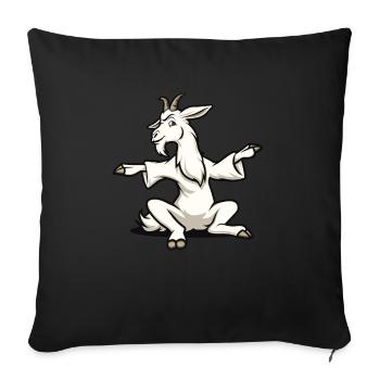 Ziegen-yoga-meditation, Yoga-kurs, Yoga - Sofakissenbezug 45 x 45 cm - Schwarz - Vorne