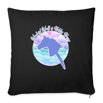 DADA - Housse de coussin décorative 45 x 45 cm - noir - Devant