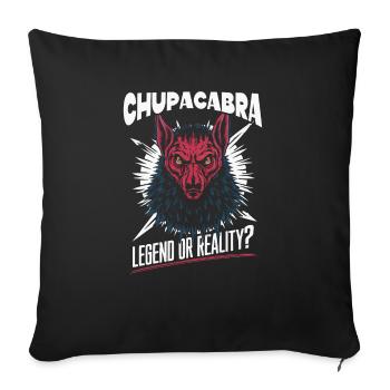Chupacabra Créature légendaire Bête Cryptozoologie - Housse de coussin décorative 45 x 45 cm - noir - Devant