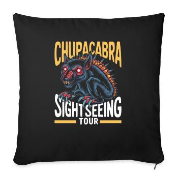 Chupacabra Créature légendaire Bête Cryptozoologie - Housse de coussin décorative 45 x 45 cm - noir - Devant