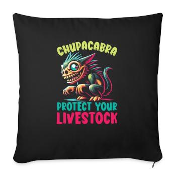 Chupacabra Créature légendaire Bête Cryptozoologie - Housse de coussin décorative 45 x 45 cm - noir - Devant