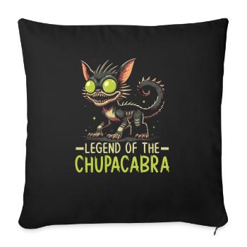 Chupacabra Créature légendaire Bête Cryptozoologie - Housse de coussin décorative 45 x 45 cm - noir - Devant