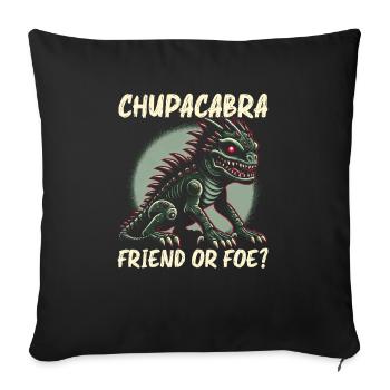 Chupacabra Créature légendaire Bête Cryptozoologie - Housse de coussin décorative 45 x 45 cm - noir - Devant
