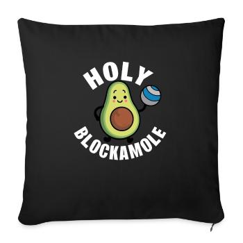Holy Blockamole Avocado Design for Volleyball - Sofa pillowcase 17,3'' x 17,3'' (45 x 45 cm) - black - Front