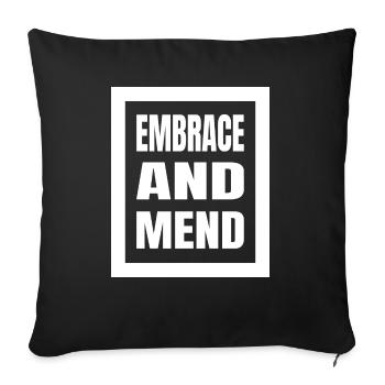 healing healing power emotional well-being - Sofa pillowcase 17,3'' x 17,3'' (45 x 45 cm) - black - Front