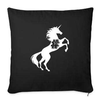 Unicorn Hashtag Symbol T-Shirt Hashtags Magical - Sofa pillowcase 17,3'' x 17,3'' (45 x 45 cm) - black - Front