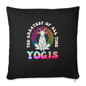 Goat yoga meditation, yoga class, yoga - Sofa pillowcase 17,3'' x 17,3'' (45 x 45 cm) - black - Front