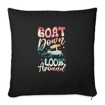 Goat yoga meditation, yoga class, yoga - Sofa pillowcase 17,3'' x 17,3'' (45 x 45 cm) - black - Front