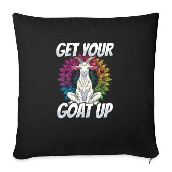 Goat yoga meditation, yoga class, yoga - Sofa pillowcase 17,3'' x 17,3'' (45 x 45 cm) - black - Front