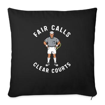 Tennis Umpire Ref Sports Game Official Referee - Sofa pillowcase 17,3'' x 17,3'' (45 x 45 cm) - black - Front