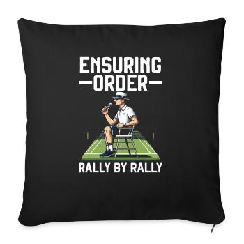 Tennis Umpire Ref Sports Game Official Referee - Sofa pillowcase 17,3'' x 17,3'' (45 x 45 cm) - black - Front