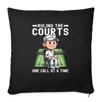 Tennis Umpire Ref Sports Game Official Referee - Sofa pillowcase 17,3'' x 17,3'' (45 x 45 cm) - black - Front
