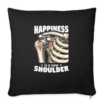 Bionische Schulterersatzchirurgie Gelenkwiederherstellung - Sofakissenbezug 45 x 45 cm - Schwarz - Vorne