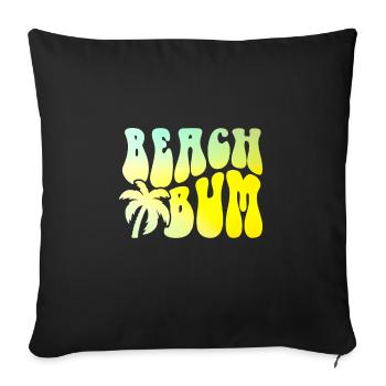 Beach Bum - Sofakissenbezug 45 x 45 cm - Schwarz - Vorne