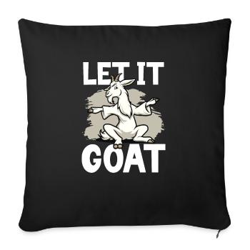 Goat yoga meditation, yoga class, yoga - Sofa pillowcase 17,3'' x 17,3'' (45 x 45 cm) - black - Front