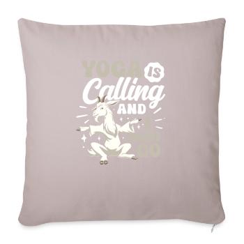 Ziegen-yoga-meditation, Yoga-kurs, Yoga - Sofakissenbezug 45 x 45 cm - helles Taupe - Vorne