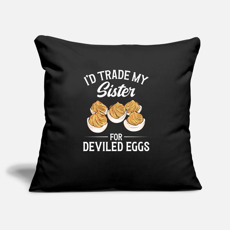 Stuffed Eggs Deviled Eggs Sofa pillowcase 17,3'' x 17,3'' (45 x 45 cm)