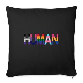 Human Flags - Sofakissenbezug 45 x 45 cm - Schwarz - Vorne