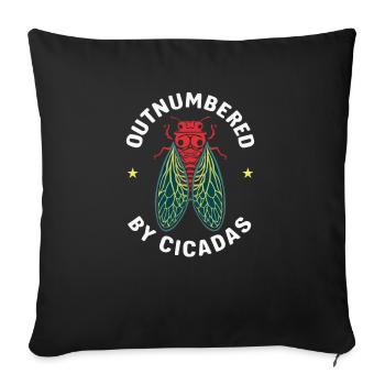 Cicada Invasion Insect Brood Cicada Survivor - Sofa pillowcase 17,3'' x 17,3'' (45 x 45 cm) - black - Front