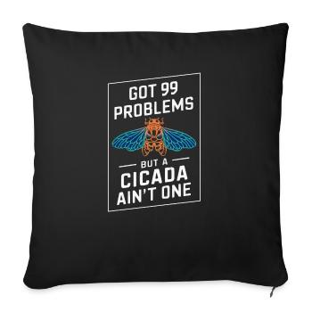 Cicada Invasion Insect Brood Cicada Survivor - Sofa pillowcase 17,3'' x 17,3'' (45 x 45 cm) - black - Front