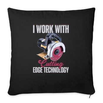 Cutting Edge Craftsman - Mastering Modern Tools - Sofakissenbezug 45 x 45 cm - Schwarz - Vorne