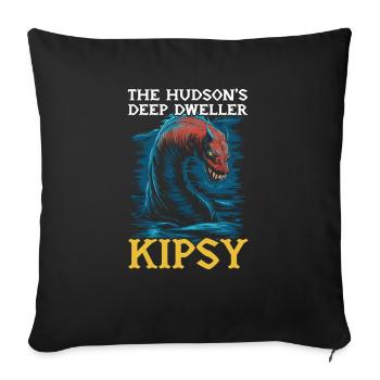 Hudson River Monster Kipsy Cryptozoology Cryptid - Sofa pillowcase 17,3'' x 17,3'' (45 x 45 cm) - black - Front