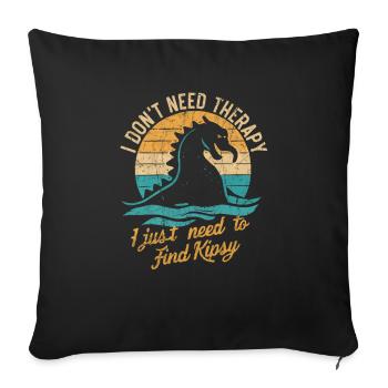 Hudson River Monster Kipsy Cryptozoology Cryptid - Sofa pillowcase 17,3'' x 17,3'' (45 x 45 cm) - black - Front
