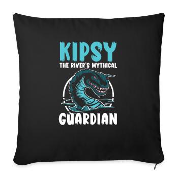 Hudson River Monster Kipsy Cryptozoology Cryptid - Sofa pillowcase 17,3'' x 17,3'' (45 x 45 cm) - black - Front