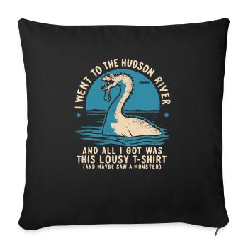 Hudson River Monster Kipsy Cryptozoology Cryptid - Sofa pillowcase 17,3'' x 17,3'' (45 x 45 cm) - black - Front