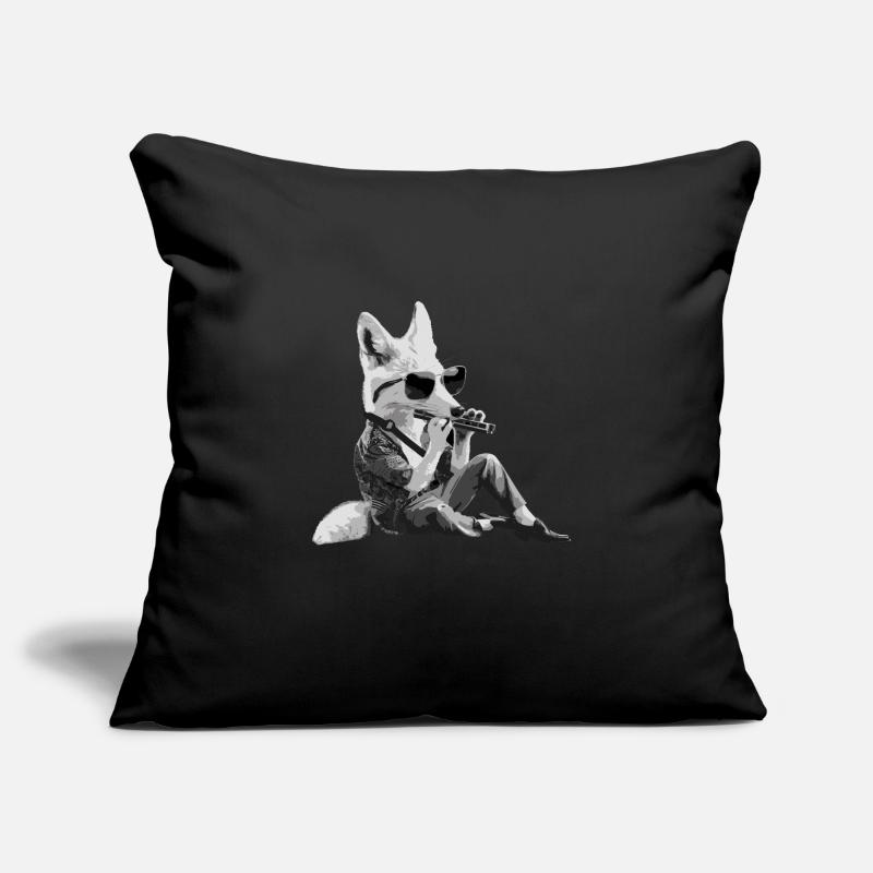 Fox Harmonica Playing Gift Sofa pillowcase 17,3'' x 17,3'' (45 x 45 cm)