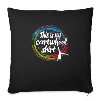 Cool cartwheel gymnast - Sofa pillowcase 17,3'' x 17,3'' (45 x 45 cm) - black - Front