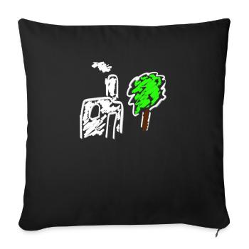 Home - Housse de coussin décorative 45 x 45 cm - noir - Devant