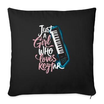 Keytar Keyboard Gift - Sofa pillowcase 17,3'' x 17,3'' (45 x 45 cm) - black - Front