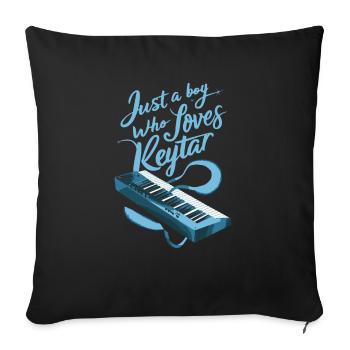 Keytar Keyboard Gift - Sofa pillowcase 17,3'' x 17,3'' (45 x 45 cm) - black - Front