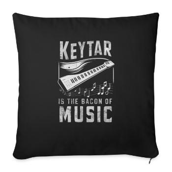 Keytar Keyboard Gift - Sofa pillowcase 17,3'' x 17,3'' (45 x 45 cm) - black - Front