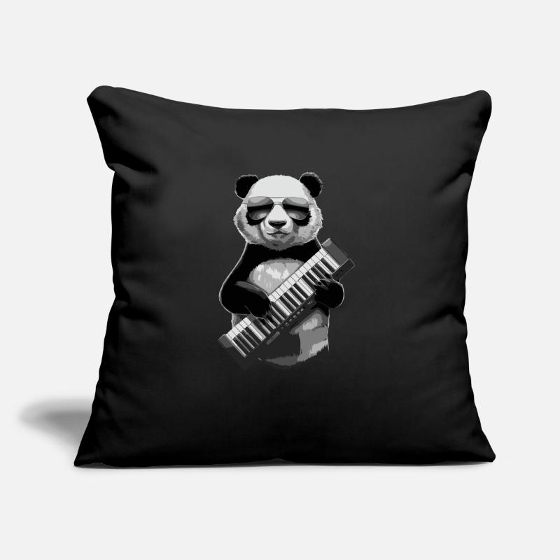 Panda Keytar Keyboard Geschenk Sofakissenbezug 45 x 45 cm