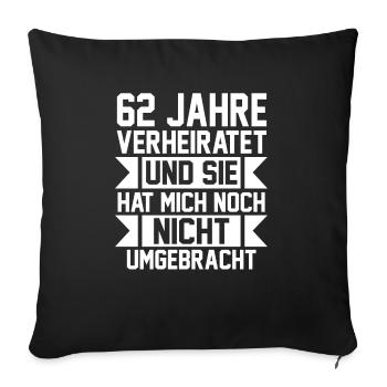 Marriage Aquarium Wedding 62 Years Married Wedding - Sofa pillowcase 17,3'' x 17,3'' (45 x 45 cm) - black - Front
