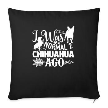 Drôle Chiweenie Maman Maman Propriétaire de chien Chien amoureux des chiots - Housse de coussin décorative 45 x 45 cm - noir - Devant