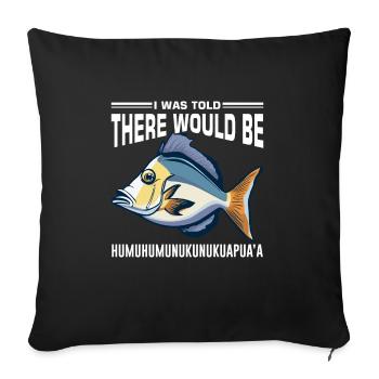 Hawaiian triggerfish Humuhumunukunukuapua'a - Sofa pillowcase 17,3'' x 17,3'' (45 x 45 cm) - black - Front