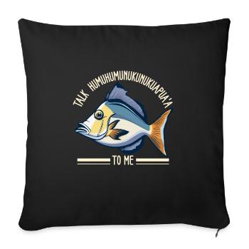 Hawaiian triggerfish Humuhumunukunukuapua'a - Sofa pillowcase 17,3'' x 17,3'' (45 x 45 cm) - black - Front