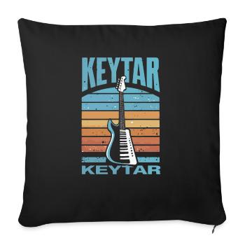Keytar Keyboard Gift - Sofa pillowcase 17,3'' x 17,3'' (45 x 45 cm) - black - Front