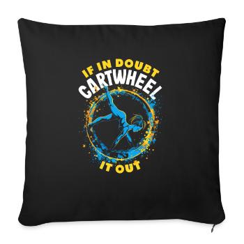 Cool Wheel Stroke Gymnastics Gymnastics - Sofa pillowcase 17,3'' x 17,3'' (45 x 45 cm) - black - Front