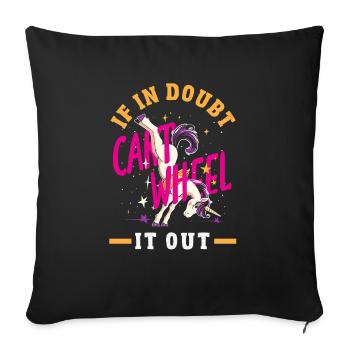 Cool cartwheel gymnastics - Sofa pillowcase 17,3'' x 17,3'' (45 x 45 cm) - black - Front