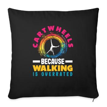 Cool Wheel Stroke Gymnastics Gymnastics - Sofa pillowcase 17,3'' x 17,3'' (45 x 45 cm) - black - Front