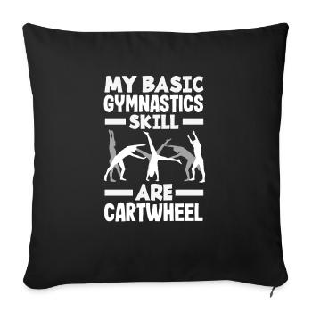 Cool cartwheel gymnastics - Sofa pillowcase 17,3'' x 17,3'' (45 x 45 cm) - black - Front