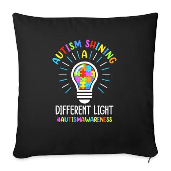 Autism Autistic Autistic - Sofa pillowcase 17,3'' x 17,3'' (45 x 45 cm) - black - Front