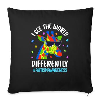 Autism Autistic Autistic - Sofa pillowcase 17,3'' x 17,3'' (45 x 45 cm) - black - Front