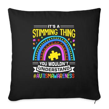 Autism Autistic Autistic - Sofa pillowcase 17,3'' x 17,3'' (45 x 45 cm) - black - Front